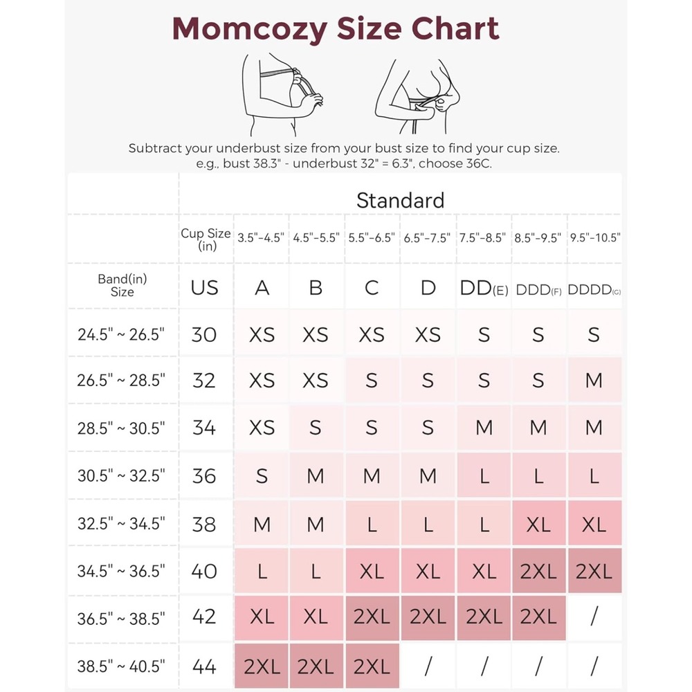 Momcozy Hands Free Pumping Bra Womens Large Beige HF008 Maternity Nursing New - Picture 6 of 11